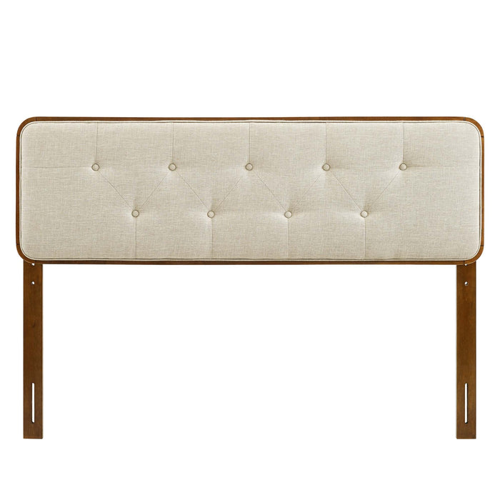Collins Tufted Fabric and Wood Headboard