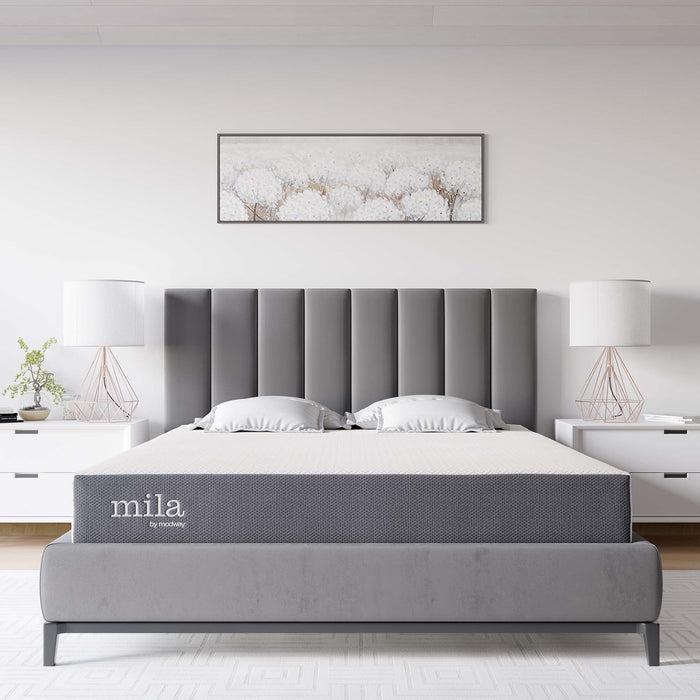 Modway Mila Mattress Bedroom Furniture in Gray - Side View