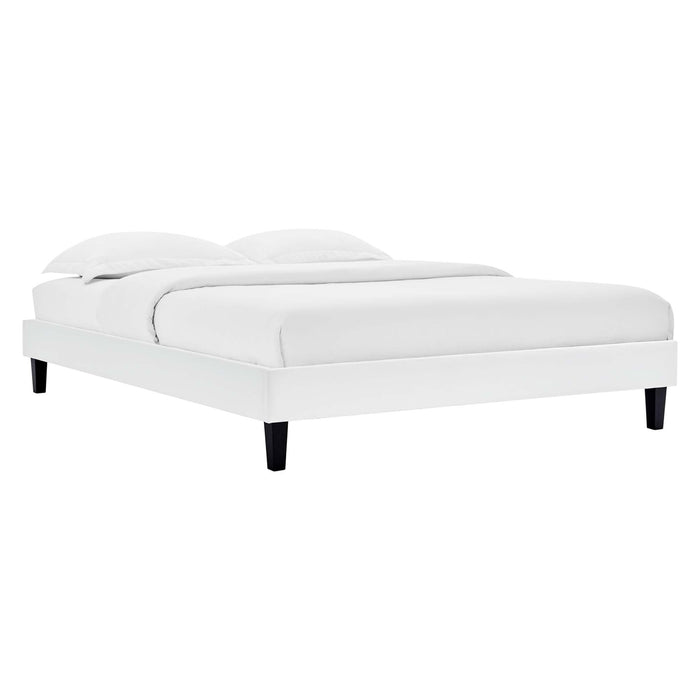 Reign Performance Velvet Platform Bed Frame