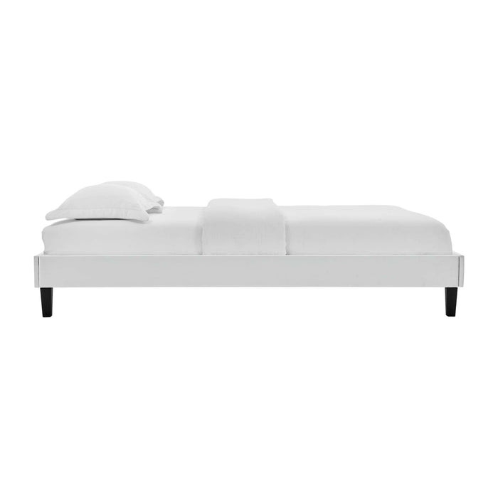 Reign Performance Velvet Platform Bed Frame