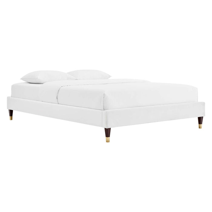 Harlow Performance Velvet Platform Bed Frame