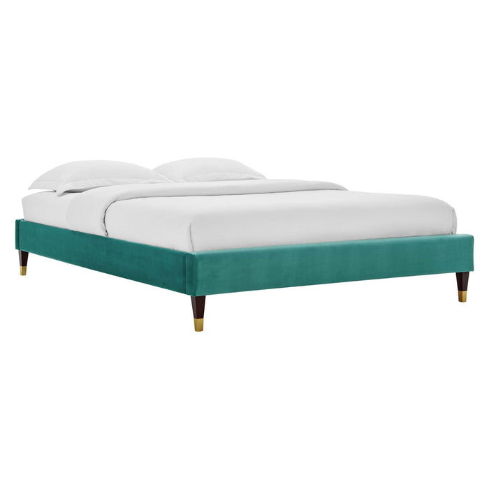 Harlow Performance Velvet Platform Bed Frame