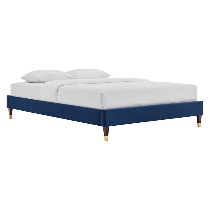 Harlow Performance Velvet Platform Bed Frame