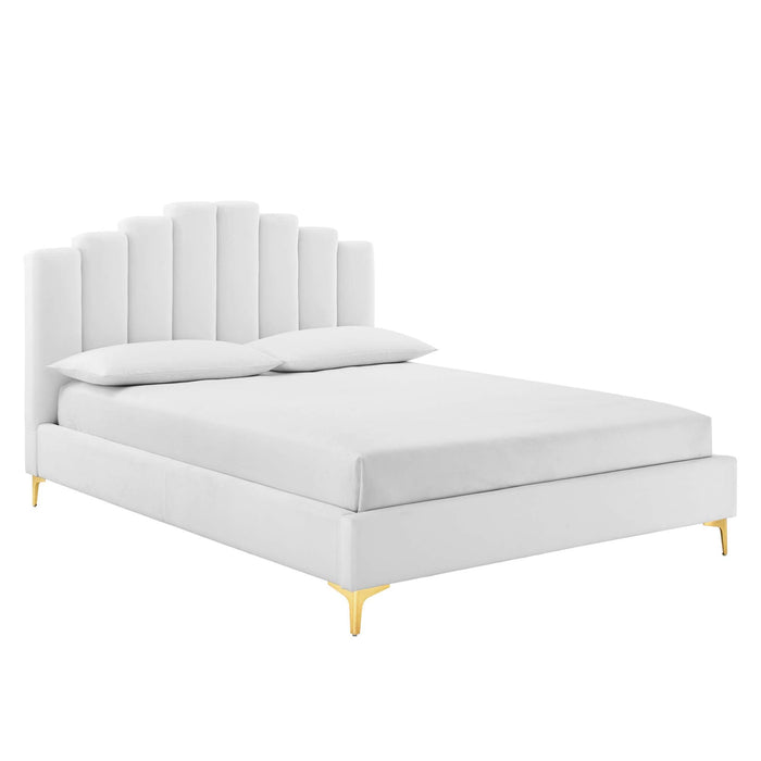 Olivia Performance Velvet Platform Bed