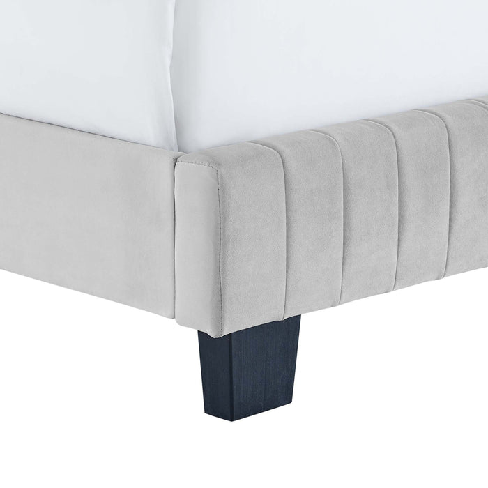 Celine Channel Tufted Performance Velvet Bed