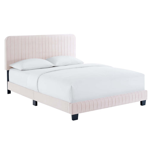 Modway Celine Channel Tufted Performance Velvet Platform Bed Bedroom Furniture - View 176