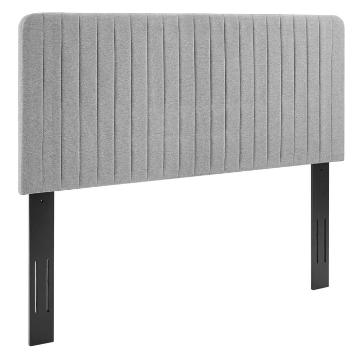 Modway Milenna Channel Tufted Upholstered Fabric Headboard Bedroom Furniture - View 30