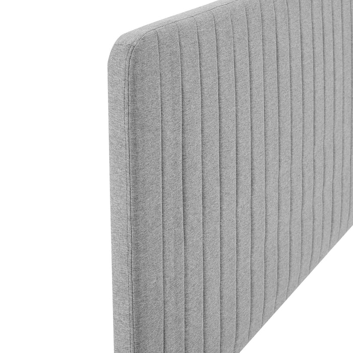 Modway Milenna Channel Tufted Upholstered Fabric Headboard Bedroom Furniture - View 38