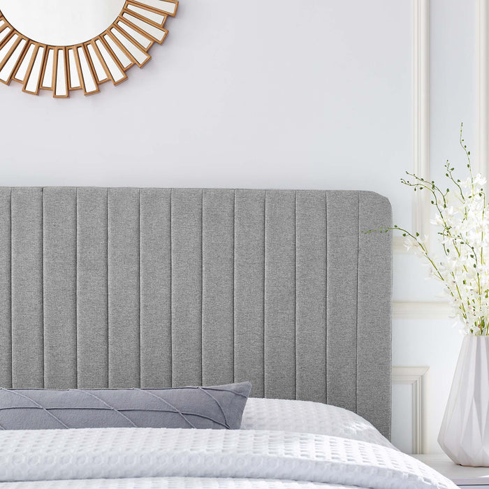 Modway Milenna Channel Tufted Upholstered Fabric Headboard Bedroom Furniture - View 33