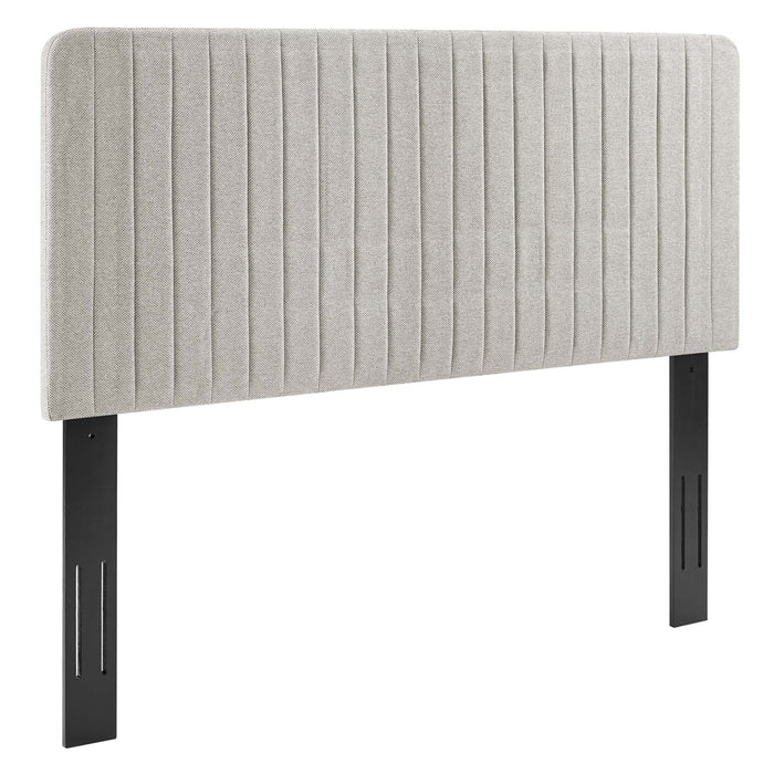 Modway Milenna Channel Tufted Upholstered Fabric Headboard Bedroom Furniture - View 78
