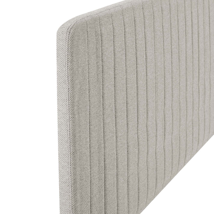 Modway Milenna Channel Tufted Upholstered Fabric Headboard Bedroom Furniture - View 56