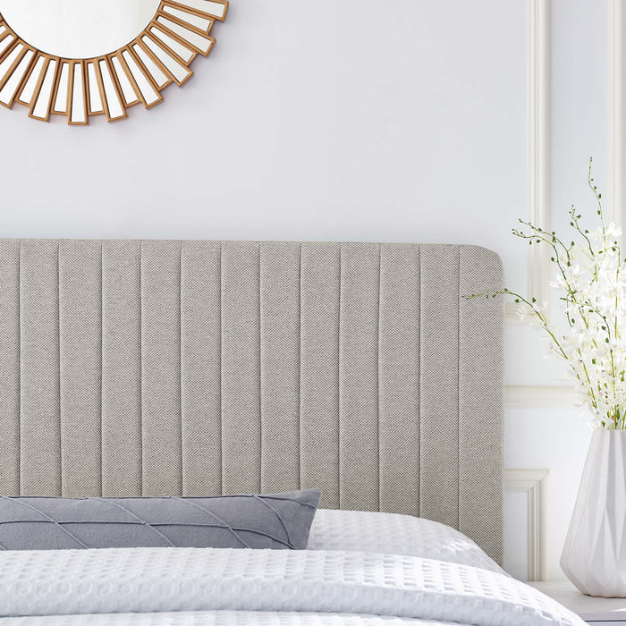 Modway Milenna Channel Tufted Upholstered Fabric Headboard Bedroom Furniture - View 51