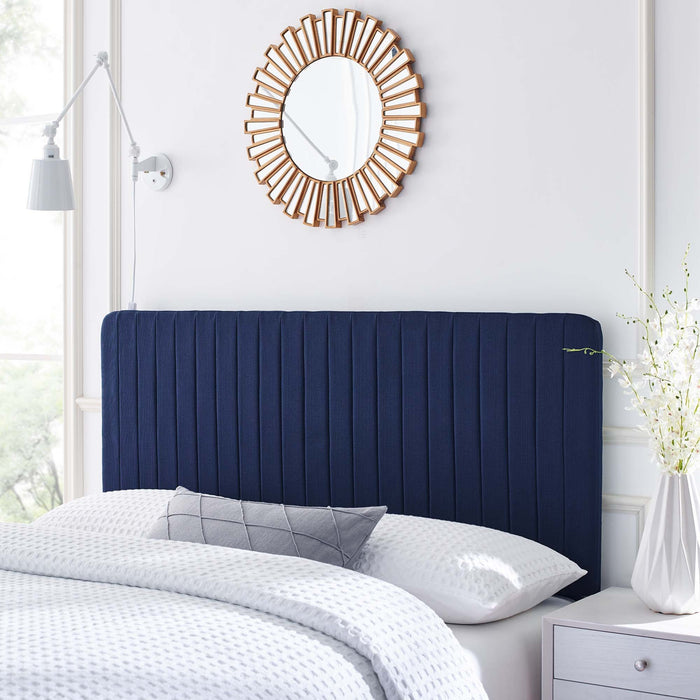 Modway Milenna Channel Tufted Upholstered Fabric Headboard Bedroom Furniture - View 57