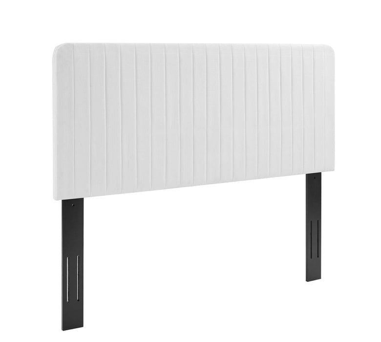 Modway Milenna Channel Tufted Upholstered Fabric Headboard Bedroom Furniture - View 79
