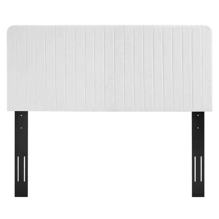 Modway Milenna Channel Tufted Upholstered Fabric Headboard Bedroom Furniture - View 73