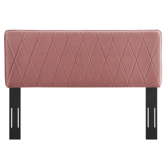 Modway Leila Performance Velvet Headboard Bedroom Furniture - Installation View