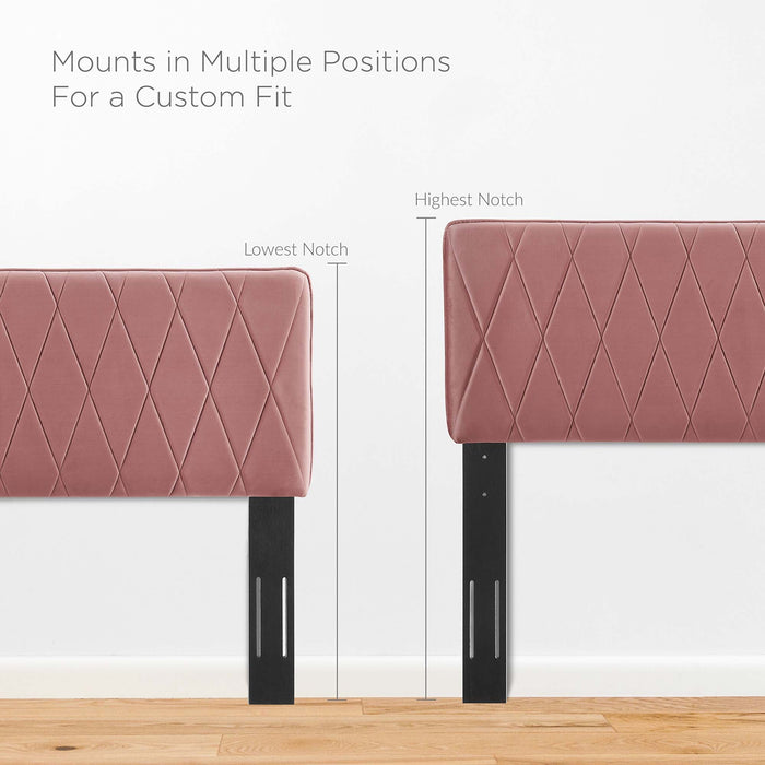 Modway Leila Performance Velvet Headboard Bedroom Furniture - Close-Up