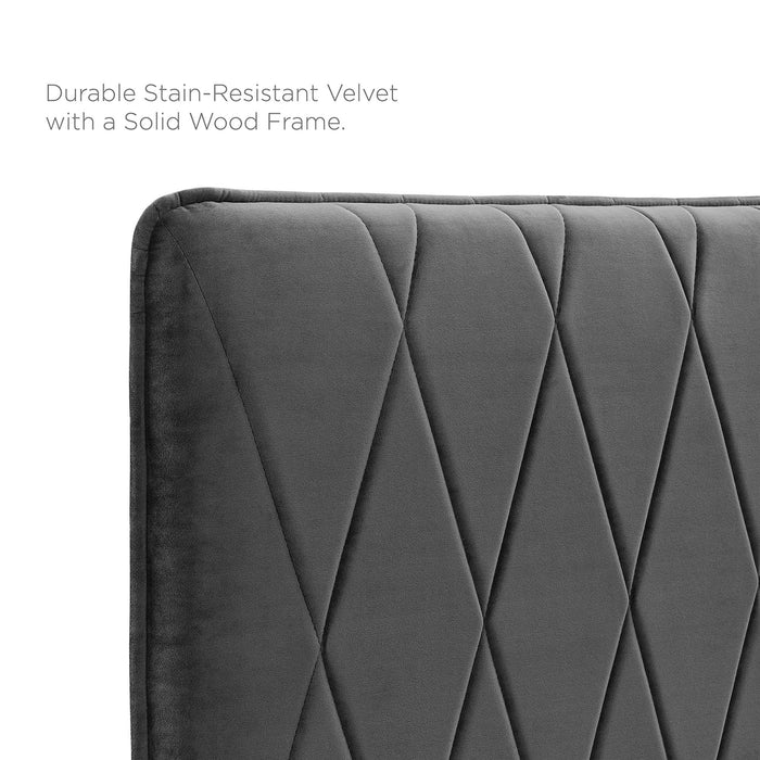 Modway Leila Performance Velvet Headboard Bedroom Furniture - View 13