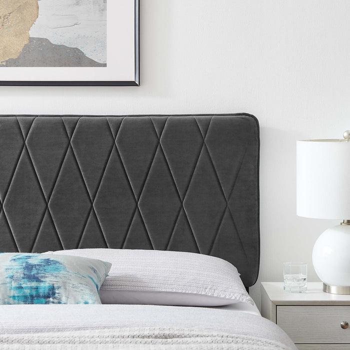 Modway Leila Performance Velvet Headboard Bedroom Furniture - View 17