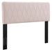 Modway Leila Performance Velvet Headboard Bedroom Furniture in Blue