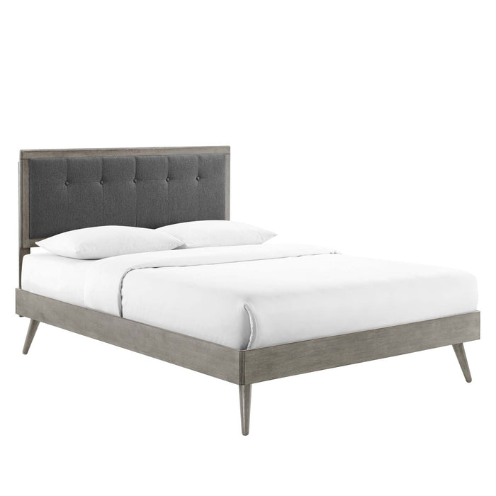 Willow Wood Platform Bed With Splayed Legs