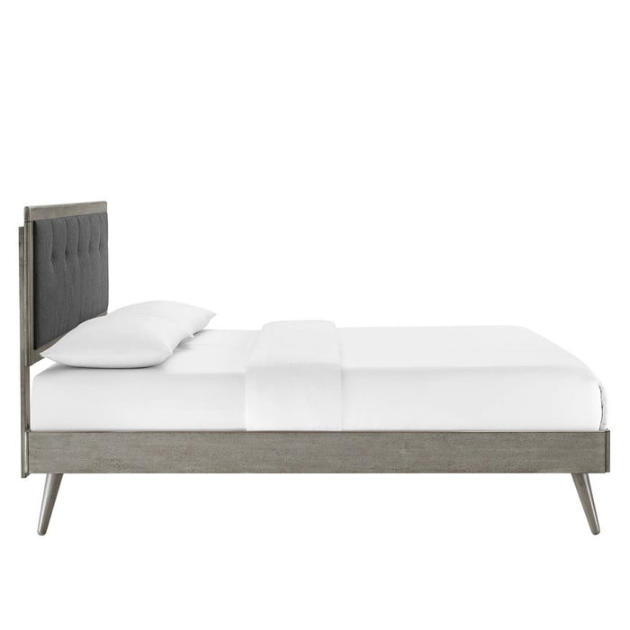 Willow Wood Platform Bed With Splayed Legs