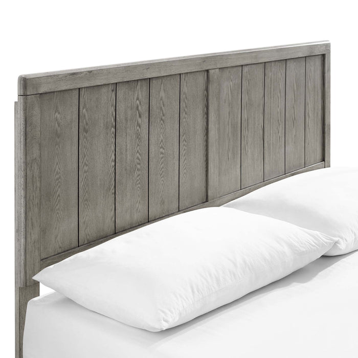 Alana Wood Platform Bed With Splayed Legs