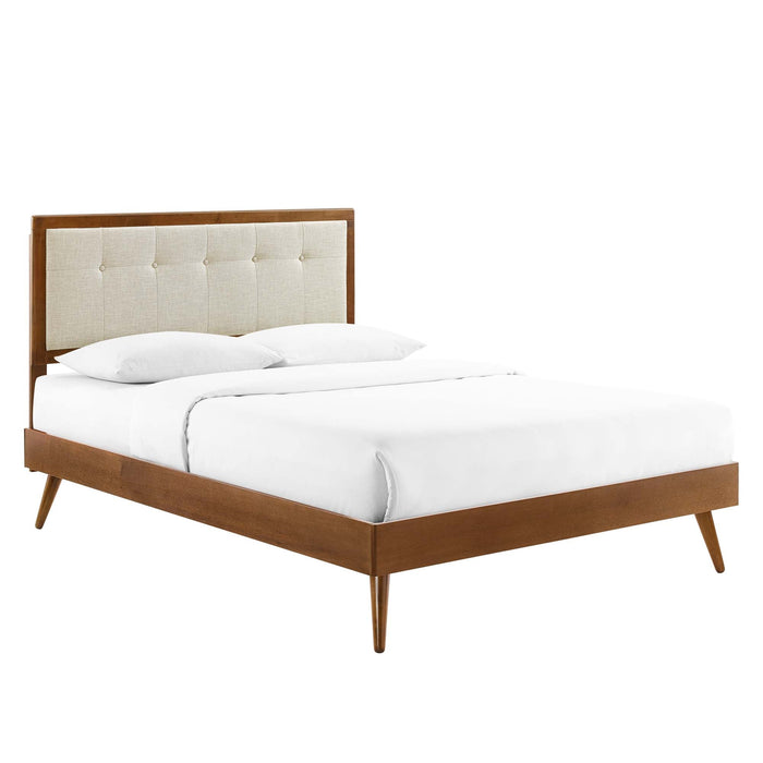Willow Wood Platform Bed With Splayed Legs