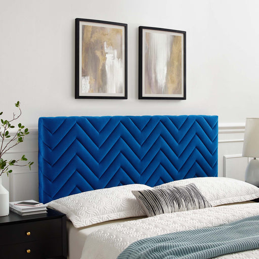 Mercy Chevron Tufted Performance Velvet Headboard - Modway \bedroom\headboards