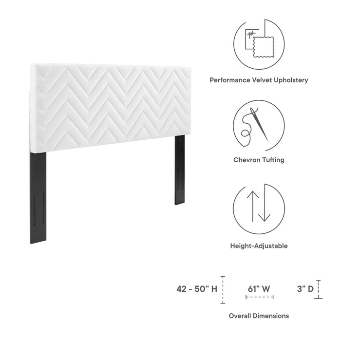 Mercy Chevron Tufted Performance Velvet Headboard - view 12