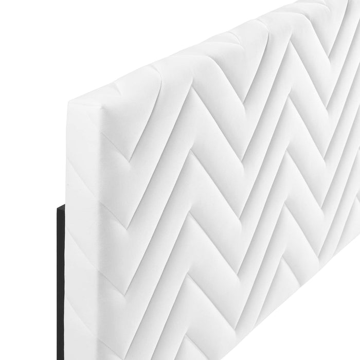 Modway Mercy Chevron Tufted Performance Velvet Headboard Bedroom Furniture - View 17