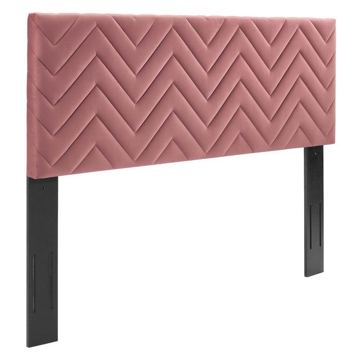 Mercy Chevron Tufted Performance Velvet Headboard - view 20