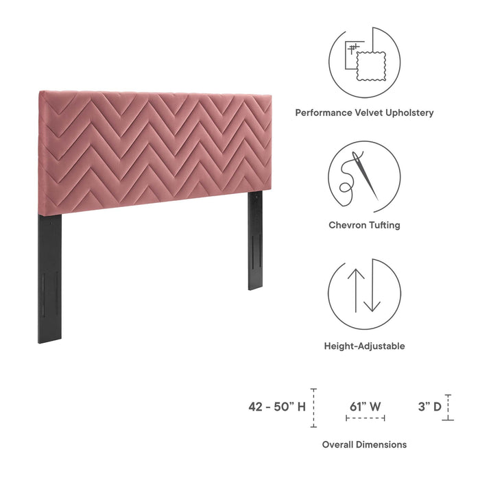 Mercy Chevron Tufted Performance Velvet Headboard - view 21