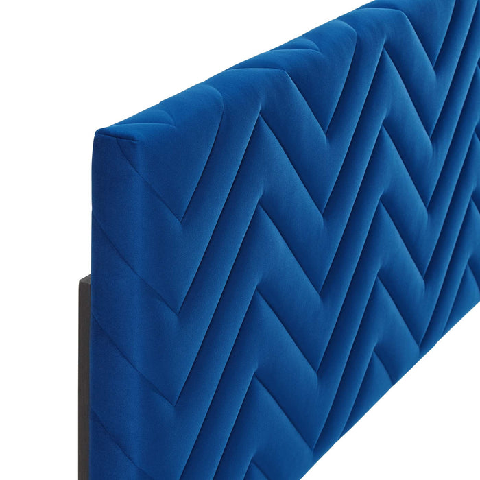 Mercy Chevron Tufted Performance Velvet Headboard - view 36
