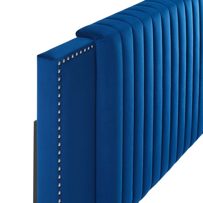 Felicity Channel Tufted Performance Velvet Headboard