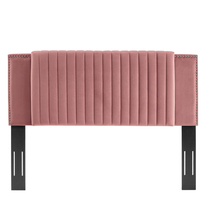 Felicity Channel Tufted Performance Velvet Headboard