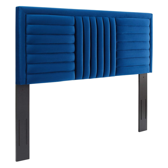 Believe Channel Tufted Performance Velvet Headboard