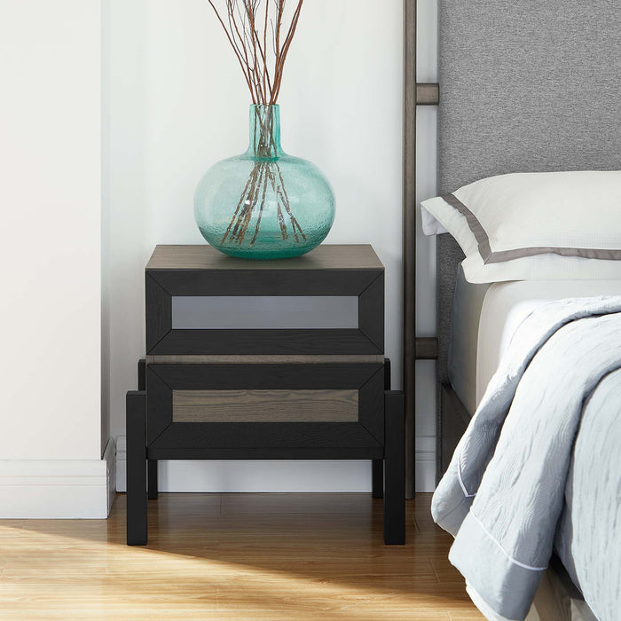 Modway Merritt Nightstand Bedroom Furniture in Brown - Side View