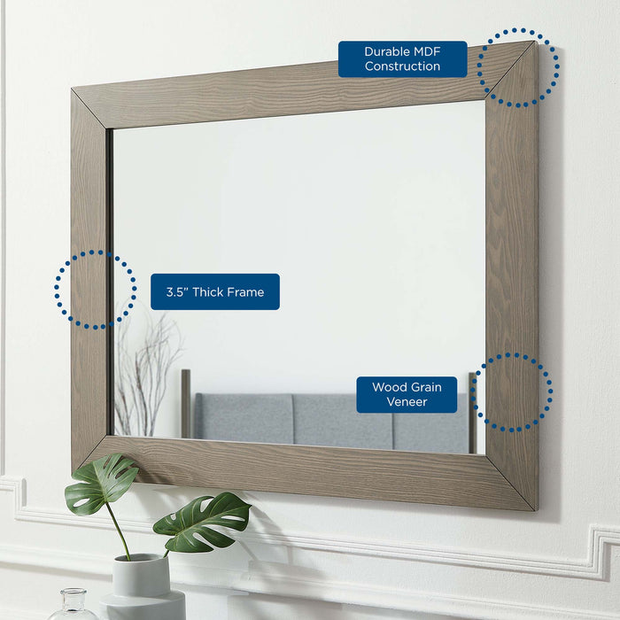 Modway Merritt Mirror Living Room Furniture in Brown - Detail View