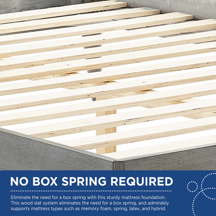 Kelsea Cane and Wood Platform Bed With Splayed Legs