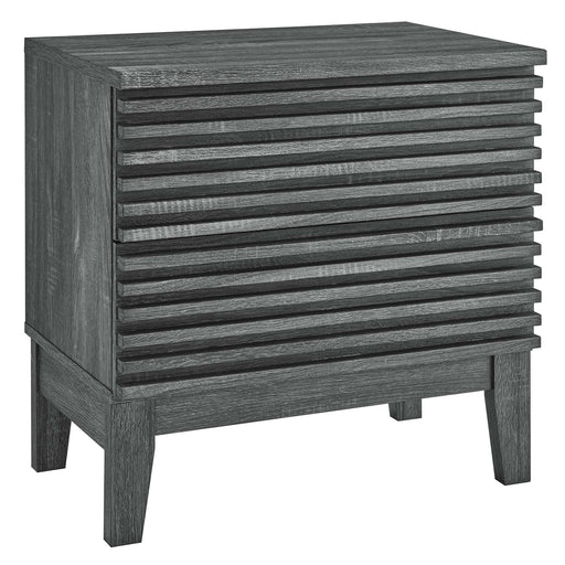 Modway Render Two-Drawer Nightstand Bedroom Furniture in Black