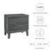 Modway Render Two-Drawer Nightstand Bedroom Furniture in Black - Side View