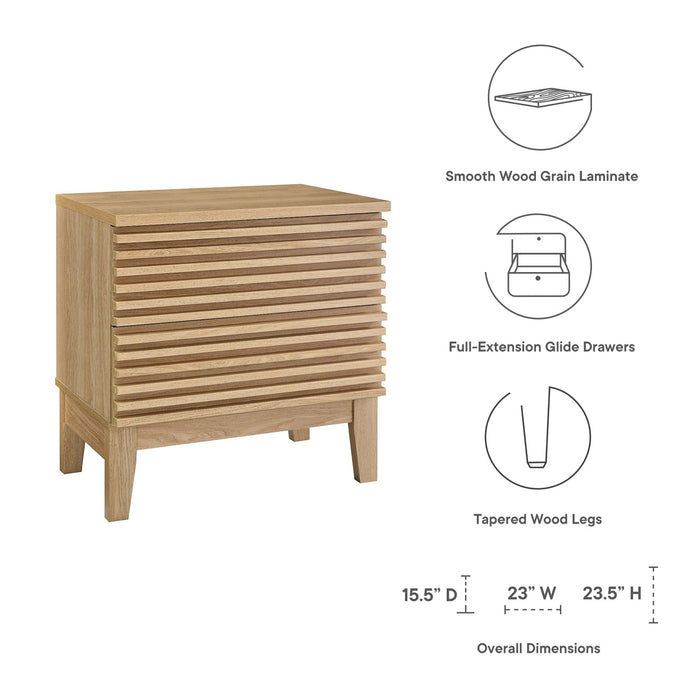 Modway Render Two-Drawer Nightstand Bedroom Furniture - Installation View