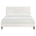 Modway Sofia Channel Tufted Performance Velvet Platform Bed With Wood and Gold Legs Bedroom Furniture - Dimensions