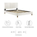 Modway Sofia Channel Tufted Performance Velvet Platform Bed With Wood and Gold Legs Bedroom Furniture - View 9