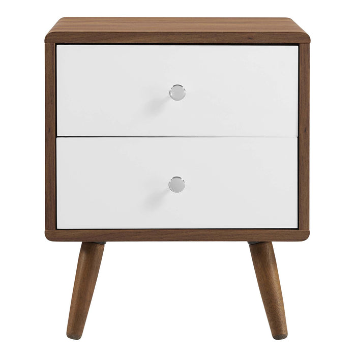 Modway Transmit 2-Drawer Nightstand Bedroom Furniture - Lifestyle View