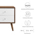 Modway Transmit 2-Drawer Nightstand Bedroom Furniture in White - Side View