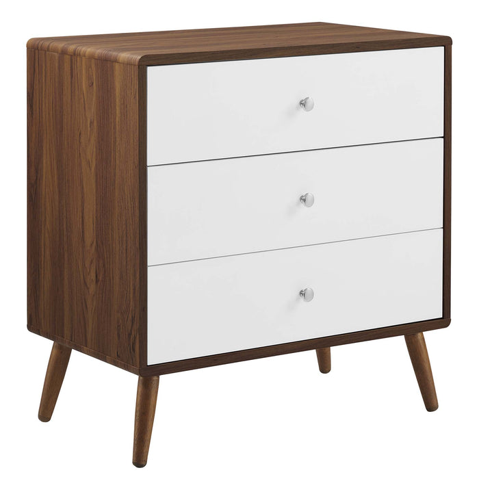 Modway Transmit 3-Drawer Chest Living Room Furniture in White