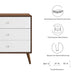 Modway Transmit 3-Drawer Chest Living Room Furniture in White - Side View