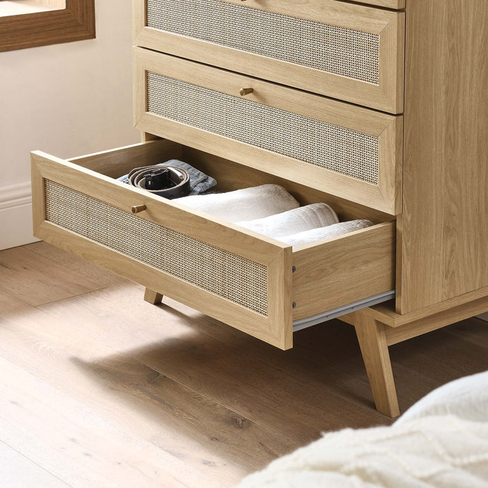 Modway Soma 5-Drawer Chest Living Room Furniture in Brown - Detail View